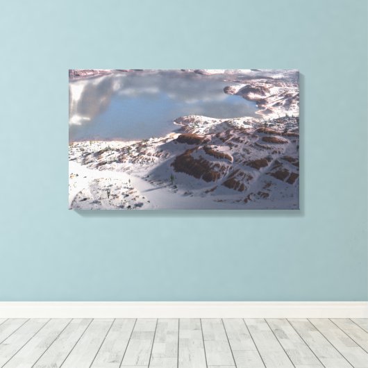 Stausee (Winter) Leinwanddruck (Insitu (Holzboden))