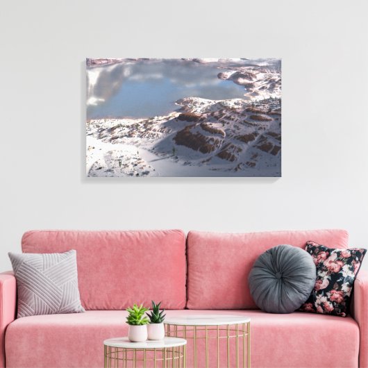 Stausee (Winter) Leinwanddruck (Insitu (Wohnzimmer))