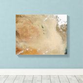 Stausturm im Nahen Osten Leinwanddruck (Insitu (Holzboden))