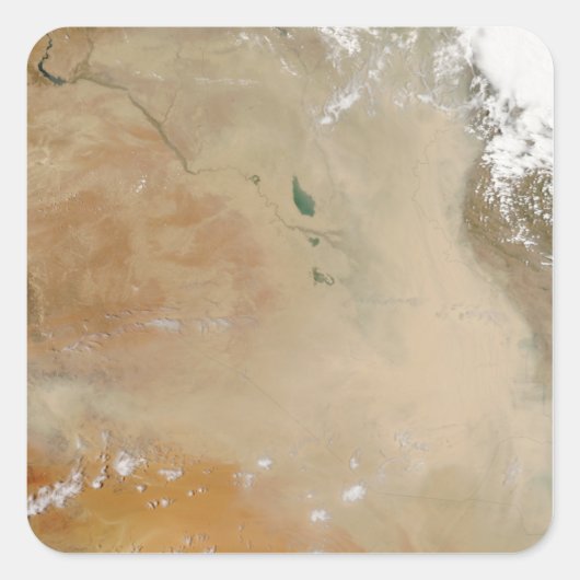 Stausturm im Nahen Osten Quadratischer Aufkleber (Vorderseite)