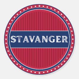 Stavanger City Pride Emblem – Norwegische Identitä Runder Aufkleber