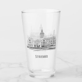 Stavanger Norwegen Beautiful Streetscape Beer Glas