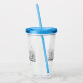 Stavanger Norwegen Beautiful Streetscape Zeichnend Acryltrinkbecher (Links)