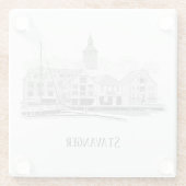 Stavanger Norwegen Beautiful Streetscape Zeichnend Glasuntersetzer (Rückseite)