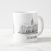 Stavanger Norwegen Beautiful Streetscape Zeichnend Jumbo-Tasse (Vorderseite Rechts)