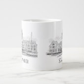 Stavanger Norwegen Beautiful Streetscape Zeichnend Jumbo-Tasse (Vorderseite)