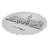 Stavanger Norwegen Beautiful Streetscape Zeichnend Schneidebrett (Ecke)