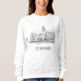 Stavanger Norwegen Beautiful Streetscape Zeichnend Sweatshirt