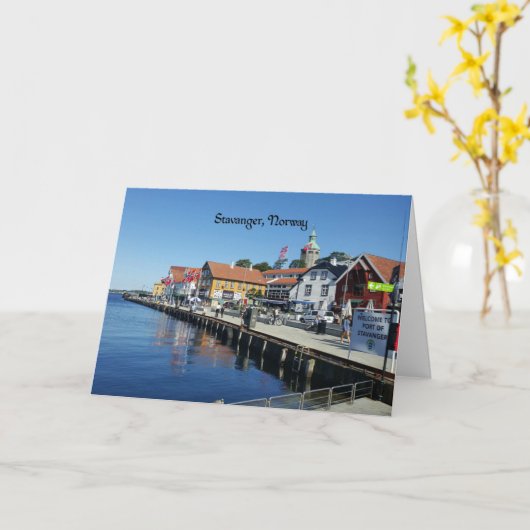 Stavanger, Norwegen Karte (Gelbe Blume)