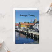 Stavanger, Norwegen Karte (Vorderseite/Rückseite Beispiel)
