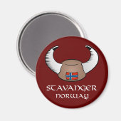 Stavanger Norwegen Viking Hat Magnet (Vorderseite/Rückseite)
