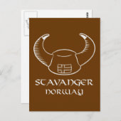 Stavanger Norwegen Viking Hat Postkarte (Vorne/Hinten)