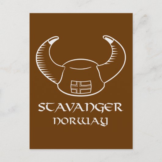 Stavanger Norwegen Viking Hat Postkarte (Vorderseite)