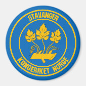 Stavanger Round Emblem Magnet (Vorne)