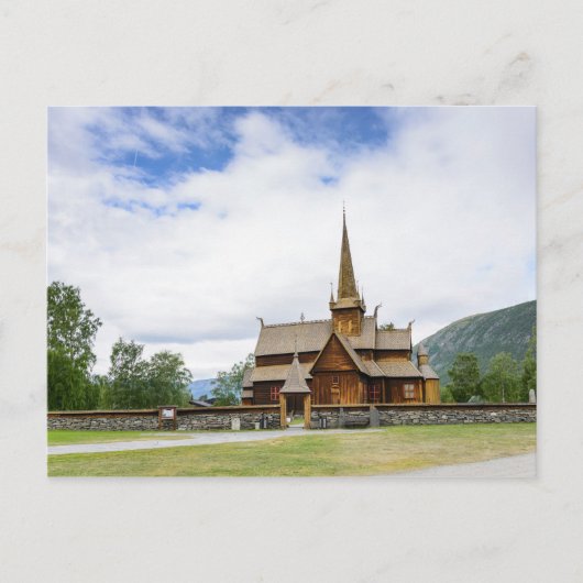 Stave church in Lom, Norwegen Postcard Postkarte (Vorderseite)