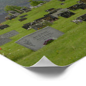 Stave Kirche mit Friedhof in Norwegen Poster (Ecke)
