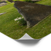 Stave Kirche mit Friedhof in Norwegen Poster (Ecke)