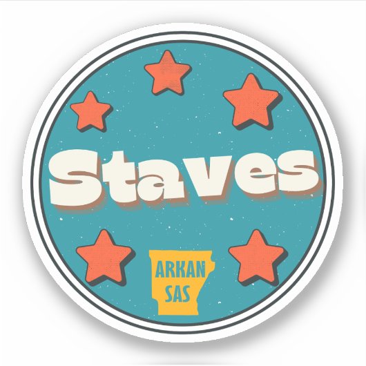 Staves, Arkansas Sticker (Vorderseite)