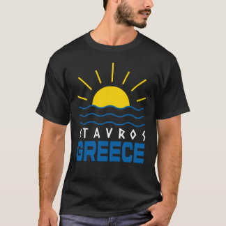 Stavros Griechenland Sonnenschein und Meer Schwarz T-Shirt