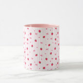 Stawberry Heart Bow Pattern  Tasse (Zentrum)