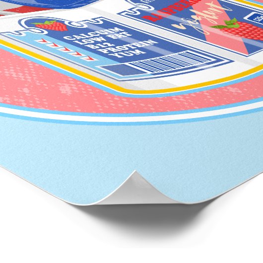 Stawberry Jogurt Poster (Ecke)