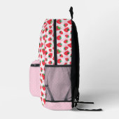 Stawberry Pink Karierter Backpack Bedruckter Rucksack (Rechts)