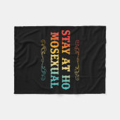 Stay At Ho Moual Funny Design  Fleecedecke (Vorderseite (Horizontal))