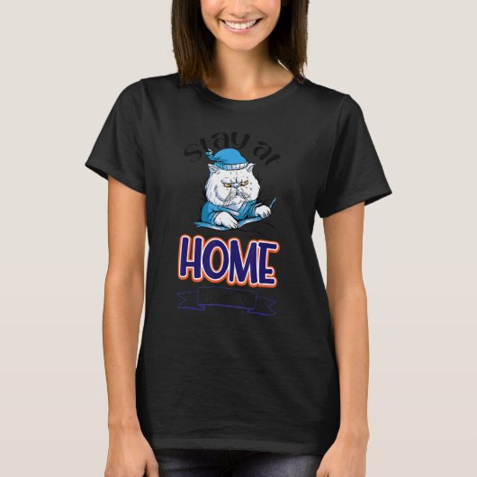 Stay At Home Cat Daddy Cat T-Shirt (Vorderseite)