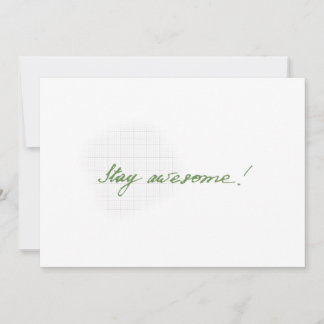 Stay awesome minimal handwritten card  karte