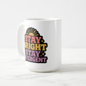 Stay Bright, Stay Divergent Kaffeetasse (Vorderseite Links)