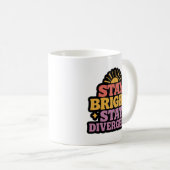 Stay Bright, Stay Divergent Kaffeetasse (VorderseiteRechts)