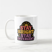 Stay Bright, Stay Divergent Kaffeetasse (Links)