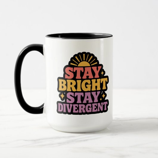 Stay Bright, Stay Divergent Tasse (Links)