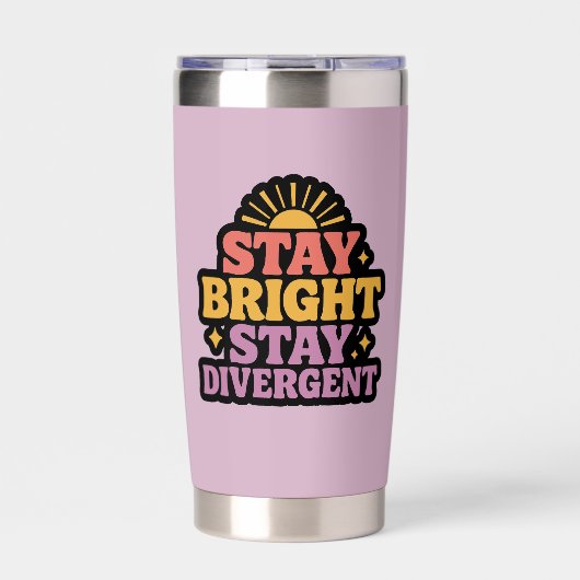 Stay Bright, Stay Divergent Thermobecher (Vorderseite)