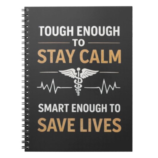 Stay Calm Save Lives Nurse Motivation Quote Notizblock (Vorderseite)