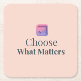 Stay Close to What Heals You Minimal Motivational  Rechteckiger Pappuntersetzer