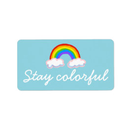 Stay colorful adressaufkleber