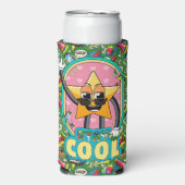 Stay Cool Retro Pop Art Can Cooler Selters Dosenkühler (Seltzer Vorderseite)
