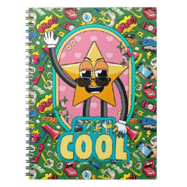 Stay Cool Retro Star Notebook Notizblock