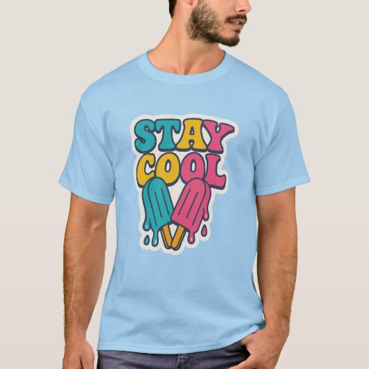 Stay Cool – Retro Summer Popsicle T-Shirt (Vorderseite)