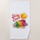 Stay Cool  Strandtuch (Vorderseite)