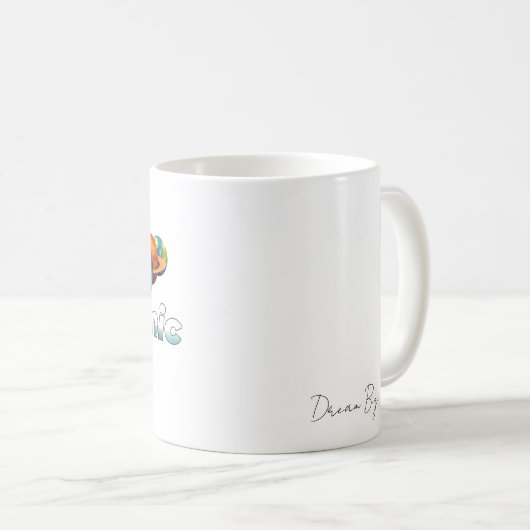 Stay Cosmic Minimal Space Typography Coffee Mug Kaffeetasse (VorderseiteRechts)