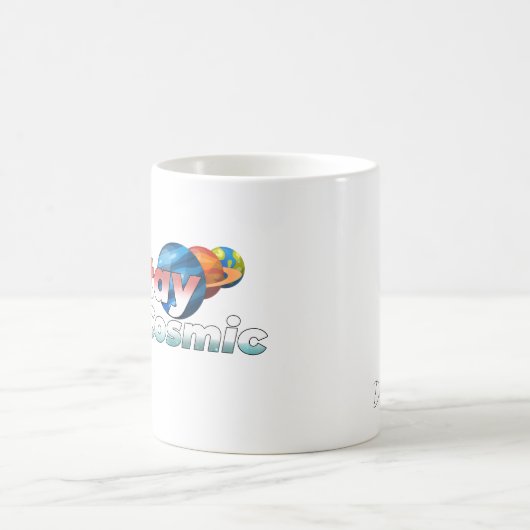 Stay Cosmic Minimal Space Typography Coffee Mug Kaffeetasse (Mittel)