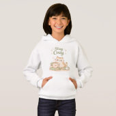 Stay Cozy Kawaii Cute Kitty Cat Coffee Sweet  Hoodie (Vorne ganz)