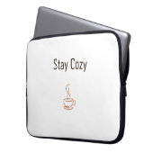 Stay Cozy Laptop Sleeve | Minimal Cozy Aesthetic D (Vorderseite Links)