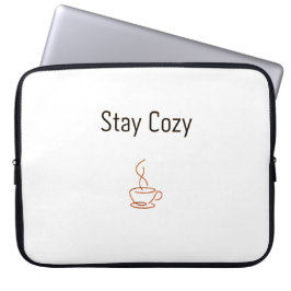 Stay Cozy Laptop Sleeve | Minimal Cozy Aesthetic D