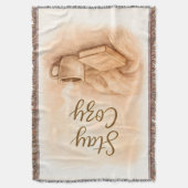 Stay cozy Throw Blanket Decke (Vorderseite Vertikal)