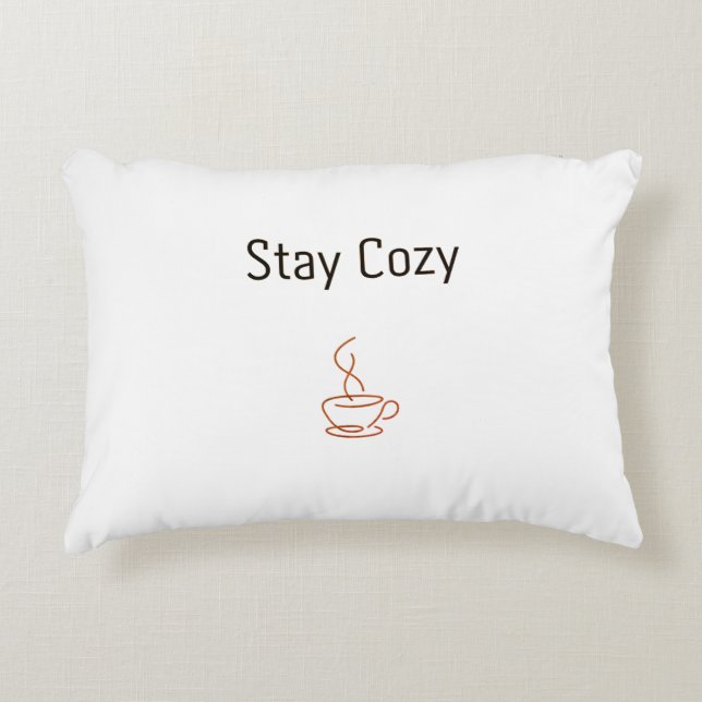 Stay Cozy Throw Pillow | Minimal Cozy Aesthetic De Dekokissen (Vorderseite)