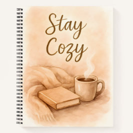 Stay Cozy Watercolor Notebook - Hygge Inspired Notizblock