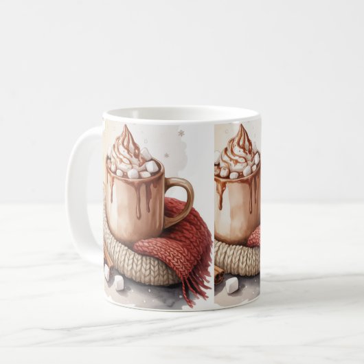 Stay Cozy - Watercolor Winter Mug Kaffeetasse (Vorderseite Links)